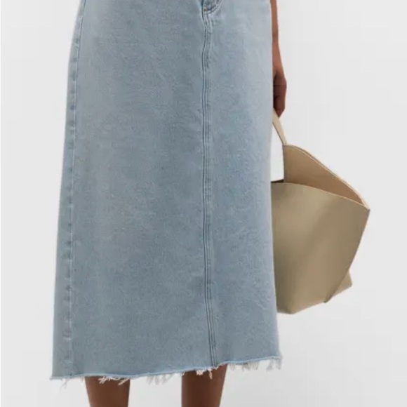 Mother NWOT The Swooner Straight A Fray Skirt - Picture 3 of 10